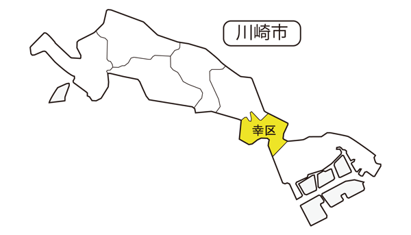 幸区の地図