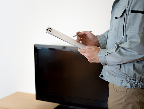 東京都内でテレビの回収処分